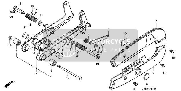 Rear Fork/Chain Case (C90C)